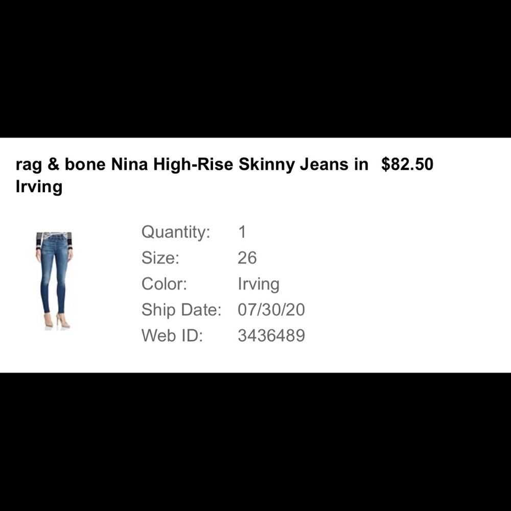 rag & bone Nina High-Rise Skinny Jeans in Irving 26 - Picture 3 of 12